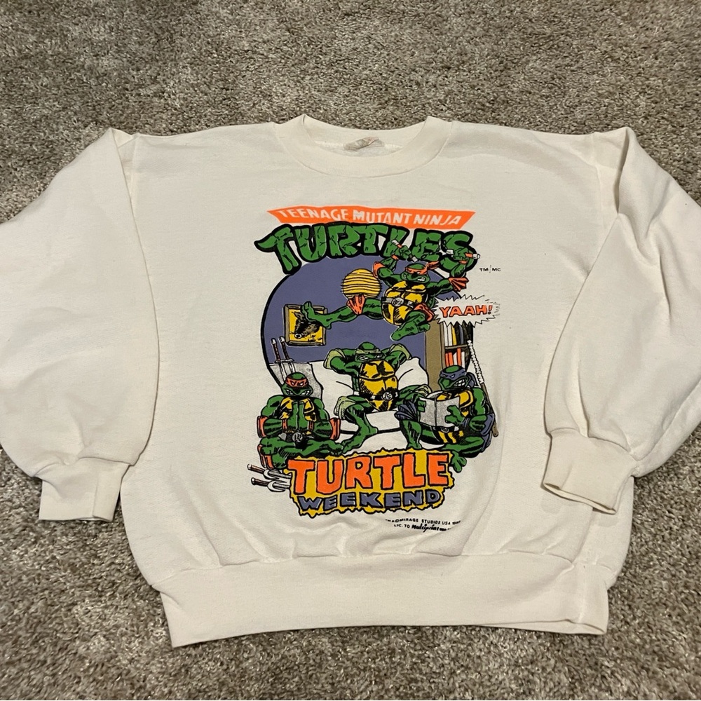 Vintage 1988 Ninja Turtles Sweatshirt Kids Unisex Size M
